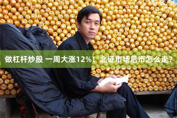 做杠杆炒股 一周大涨12%！北证市场后市怎么走？