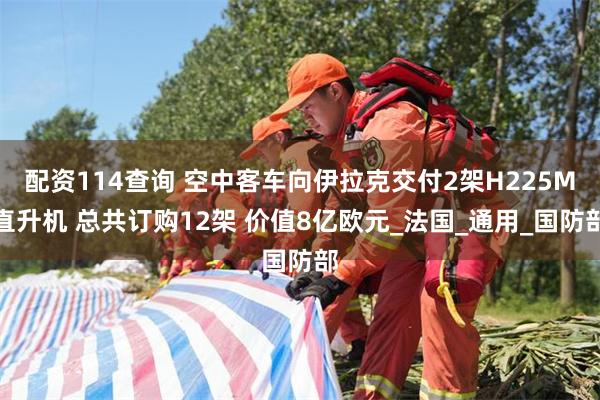 配资114查询 空中客车向伊拉克交付2架H225M直升机 总共订购12架 价值8亿欧元_法国_通用_国防部