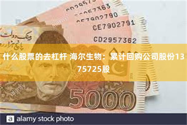 什么股票的去杠杆 海尔生物：累计回购公司股份1375725股