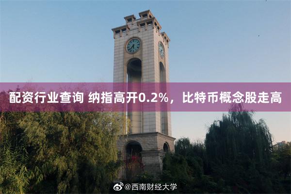 配资行业查询 纳指高开0.2%，比特币概念股走高